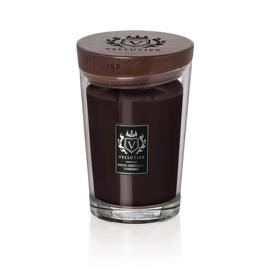 CANDELA SWISSE CHOCOLATE FONDANT VELLUTIER | in vaso di vetro | varie misure