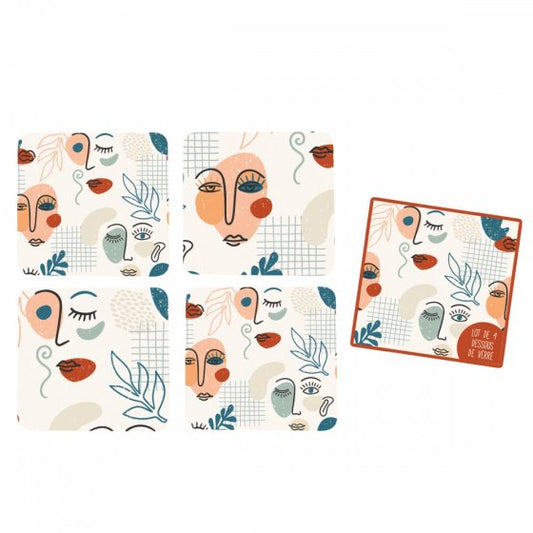 SOTTOBICCHIERI ARTY EYES ALLEN DESIGNS | disponibili diversi soggetti | 10x10cm