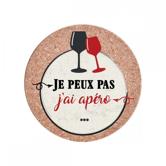 SOTTOPENTOLA MAGNETE VINO | in sughero | Ø21cm - | Adele Chérie - articoli da regalo e bomboniere