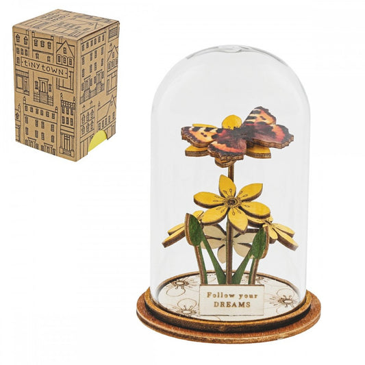 CLOCHE FOLLOW YOUR DREAMS ENESCO | in legno e vetro | 8,5x5x5cm - | Adele Chérie - articoli da regalo e bomboniere