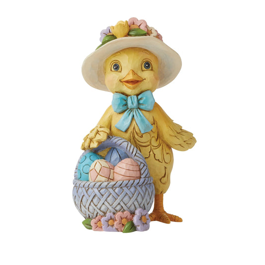 PULCINO CON CESTINO JIM SHORE | in resina | 10cm