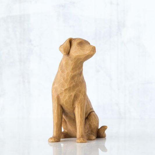 STATUETTA IL MIO CANE WILLOW TREE | in resina | 8cm - Chiaro | Adele Chérie - articoli da regalo e bomboniere