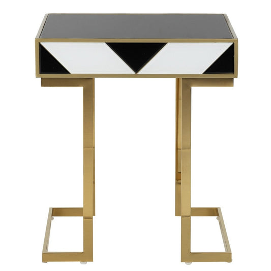 TAVOLINO MONACO ETHAN CHLOE | in metallo, legno e vetro | 51x51x59cm - | Adele Chérie - articoli da regalo e bomboniere