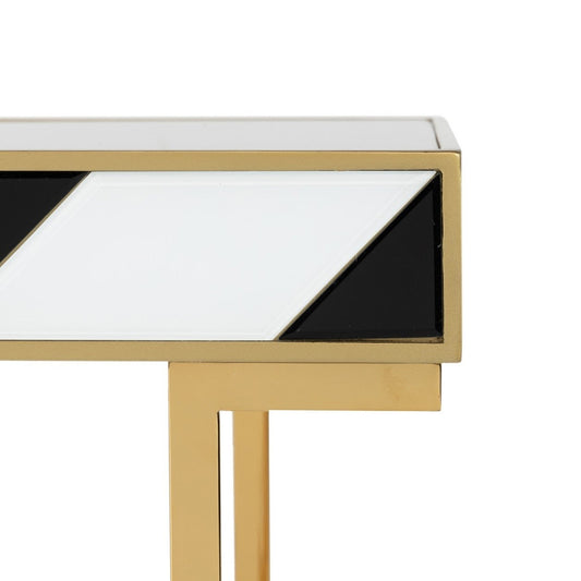 TAVOLINO MONACO ETHAN CHLOE | in metallo, legno e vetro | 51x51x59cm - | Adele Chérie - articoli da regalo e bomboniere
