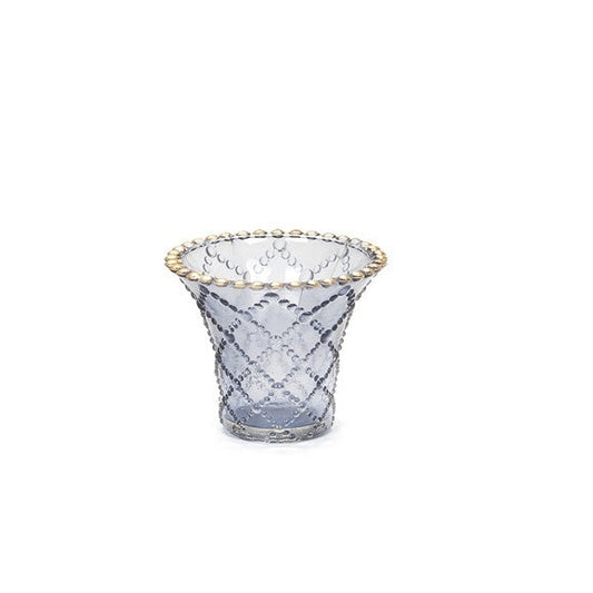 PORTACANDELA VICTORIA CENERE BRUCO | in vetro | 12x10cm