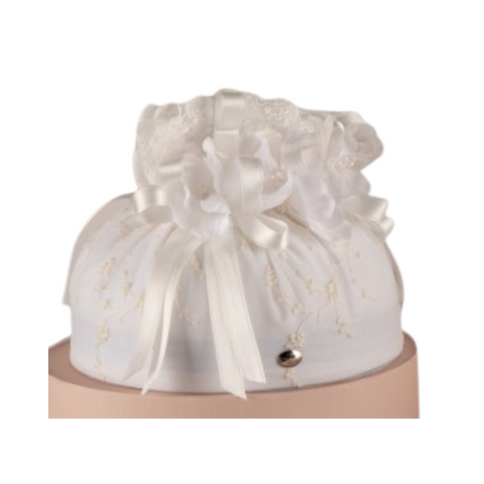 SACCHETTO GRANDE BIANCO L'INFINITO | in tessuto | Ø17x15cm - | Adele Chérie - articoli da regalo e bomboniere