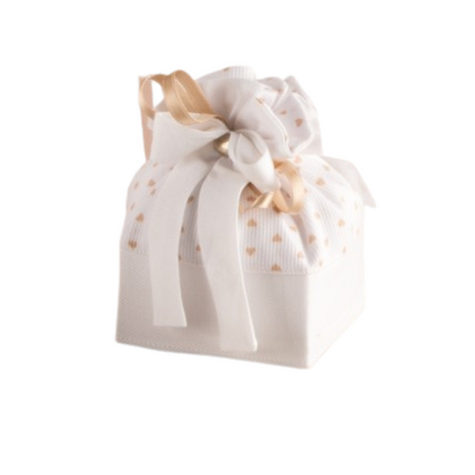 SACCHETTO QUADRATO CUORE L'INFINITO | in tessuto - | Adele Chérie - articoli da regalo e bomboniere