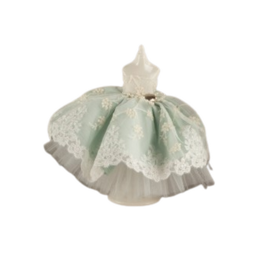 MANICHINO VERDE L'INFINITO | in porcellana e tessuto | 16cm - | Adele Chérie - articoli da regalo e bomboniere