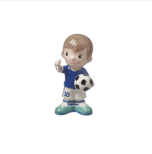 BIMBO CALCIATORE | in ceramica | h13,5cm - | Adele Chérie - articoli da regalo e bomboniere