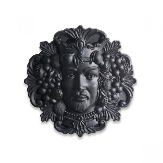 DECORAZIONE iMORI MASCHIO MEDITERRANEA HENRIETTE | in resina nero | Ø40cm