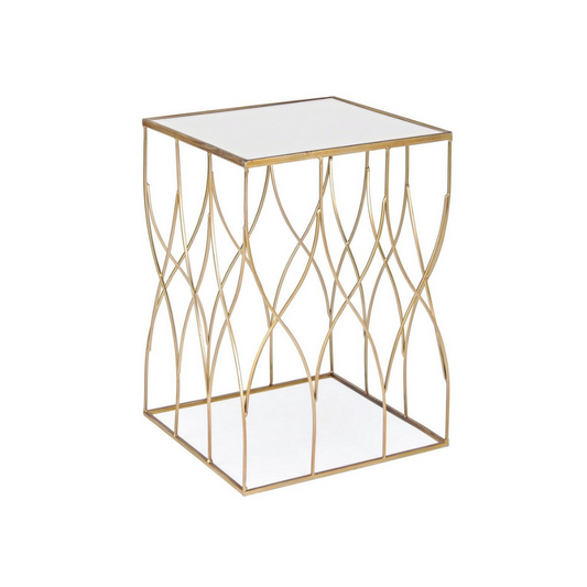 TAVOLINO ELENOR QUADRATO BIZZOTTO | in metallo e vetro | varie misure - tavolini / oro / 41x41x56cm | Adele Chérie - articoli da regalo e bomboniere