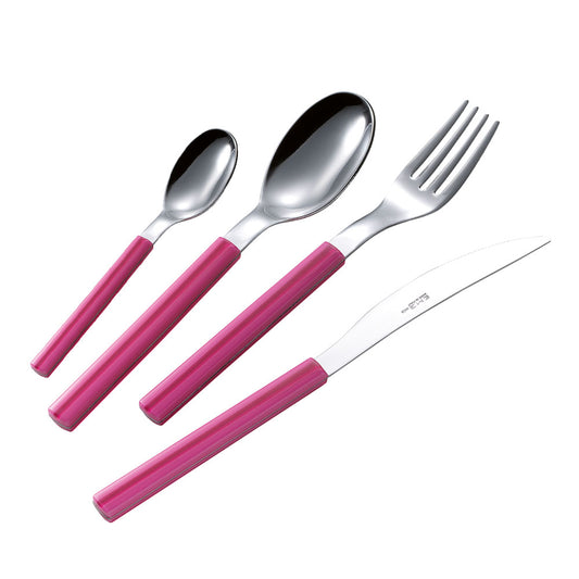 POSATE SKY FUCSIA | in acciaio inox | 24pz - fucsia / posate | Adele Chérie - articoli da regalo e bomboniere