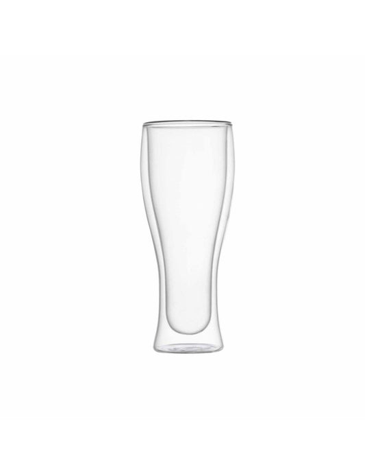 BICCHIERE BIRRA DOUBLE WALL | in vetro | 2pz - | Adele Chérie - articoli da regalo e bomboniere