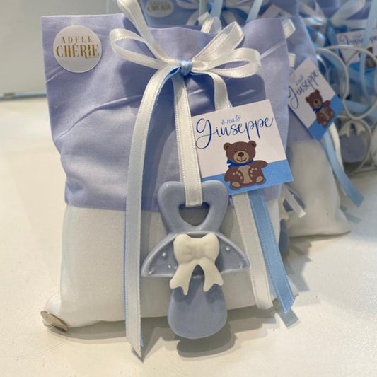 MAGNETE CIUCCIOTTO CELESTE | in ceramica | 5,7x4cm - | Adele Chérie - articoli da regalo e bomboniere