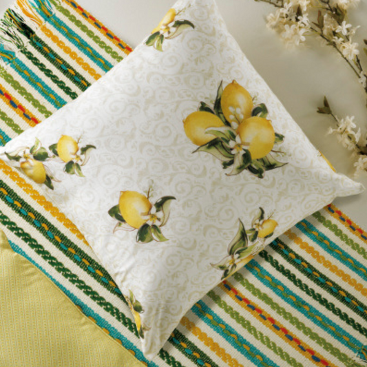 CUSCINO LIMONI BRANDANI | decoro limoni sparsi | 60x60cm