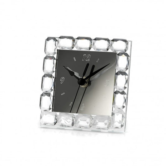 OROLOGIO CRYSTAL DIAMOND DEBORA CARLUCCI | in cristallo | 8,5x8,5cm - | Adele Chérie - articoli da regalo e bomboniere