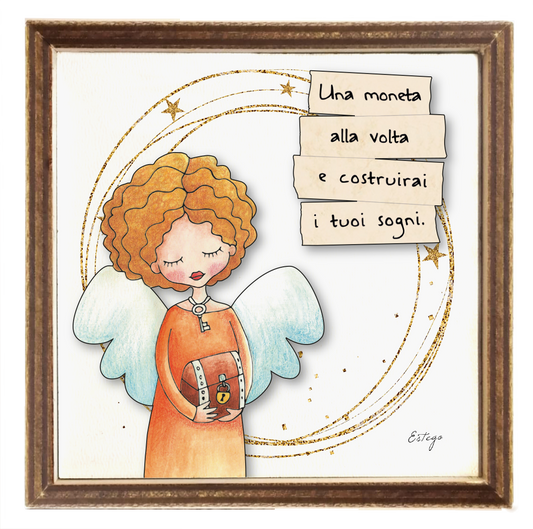 QUADRETTO SUCCESSO KODAMA | con piantina | 10x10cm - | Adele Chérie - articoli da regalo e bomboniere