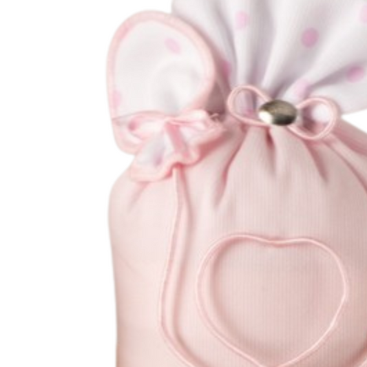 SACCHETTO PALLONCINO ROSA L'INFINITO | in tessuto | Ø10x13cm - | Adele Chérie - articoli da regalo e bomboniere