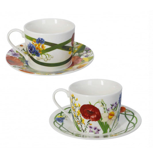TAZZE THE' FIORI DI CAMPO BRANDANI | in New Bone China | 2pz