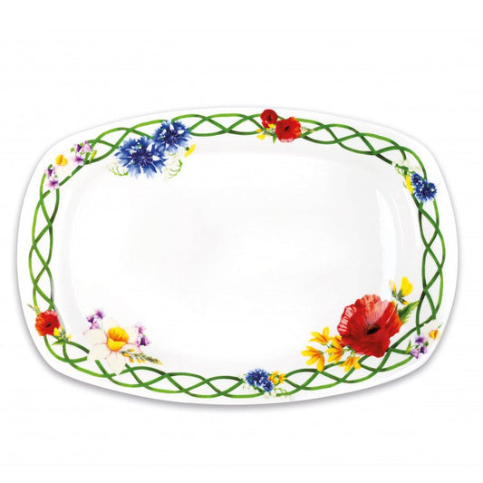 VASSOIO FIORI DI CAMPO BRANDANI | in New Bone China | 15,5x23cm