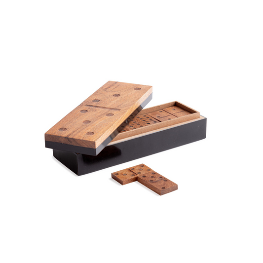 DECORAZIONE DOMINO FORTUNE | in legno | 20,5x6,8x5cm