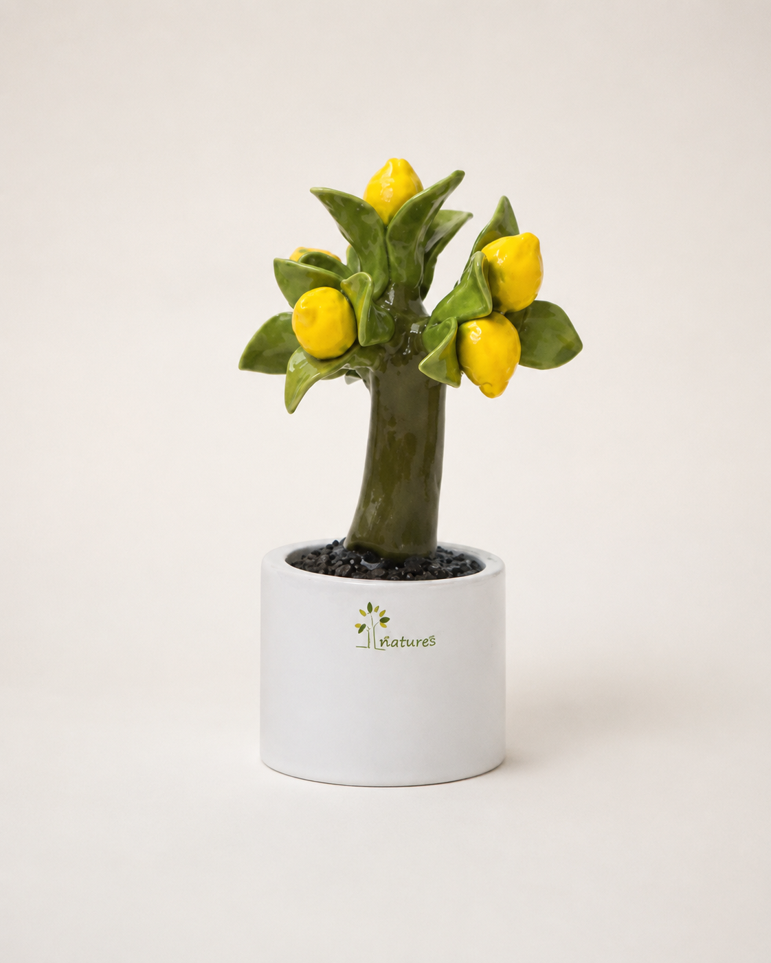 ALBERO ALLEGRO LIMONE GLI ALBERELLI | in ceramica di Capodimonte | Ø6x11cm