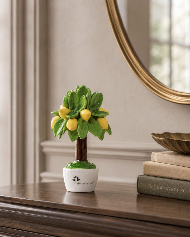 ALBERO MIGNON LIMONE GLI ALBERELLI | in ceramica di Capodimonte | Ø7x11cm - | Adele Chérie - articoli da regalo e bomboniere