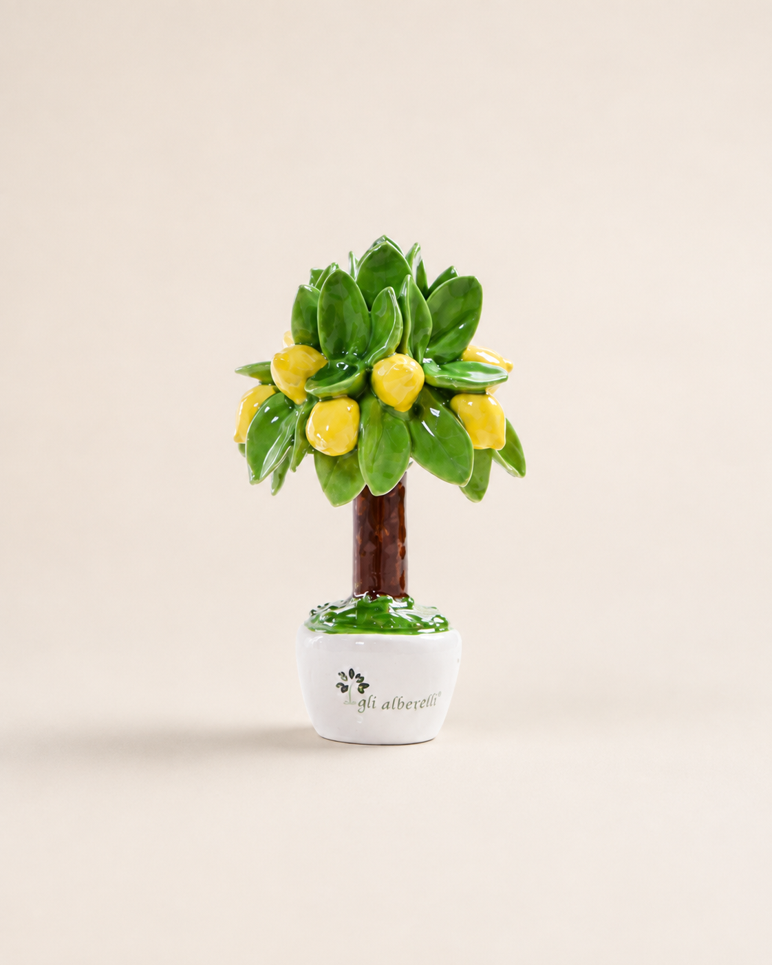 ALBERO MIGNON LIMONE GLI ALBERELLI | in ceramica di Capodimonte | Ø7x11cm