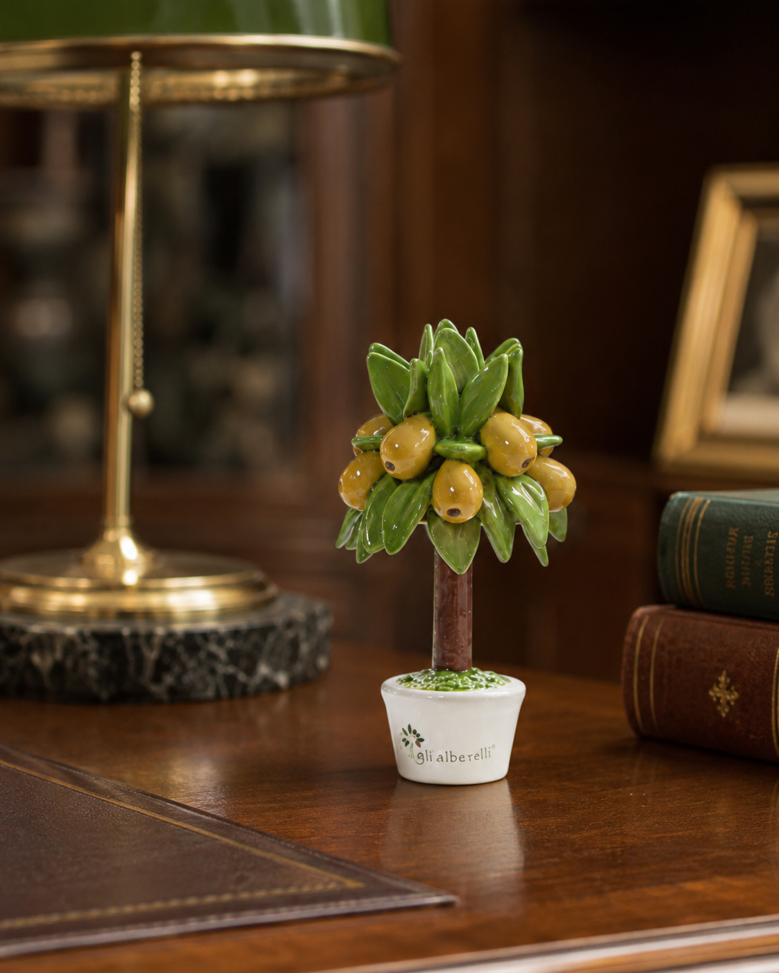 ALBERO MIGNON ULIVO GLI ALBERELLI | in ceramica di Capodimonte | Ø7x11cm