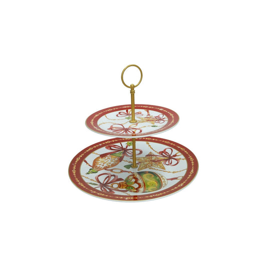 ALZATA GIOCO DI LUCI BRANDANI | in new bone china | 27x24cm