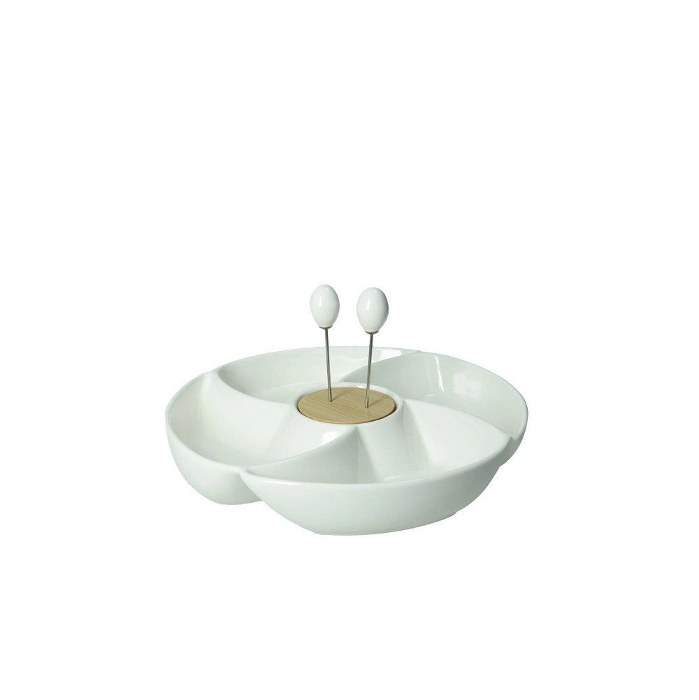 ANTIPASTIERA RONDO BRANDANI - in porcellana - 23cm | Adele Chérie