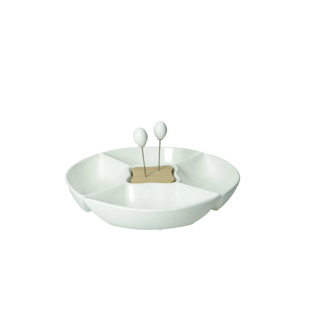 ANTIPASTIERA CLASSIC BRANDANI - in porcellana - 25cm | Adele Chérie