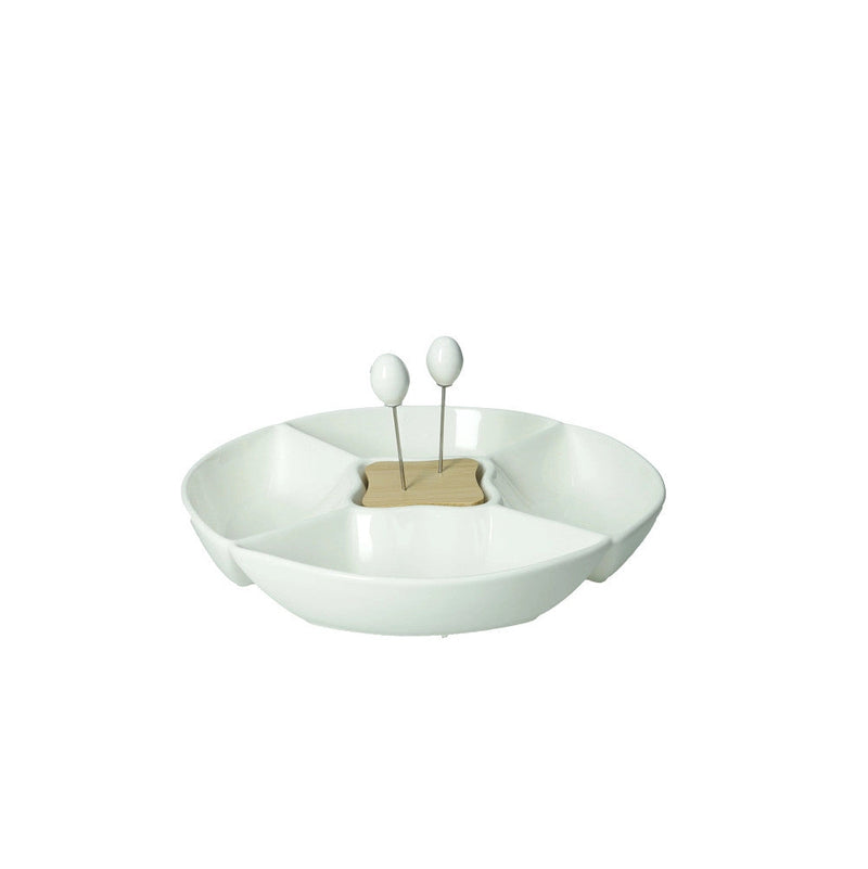 ANTIPASTIERA CLASSIC BRANDANI - in porcellana - 25cm | Adele Chérie