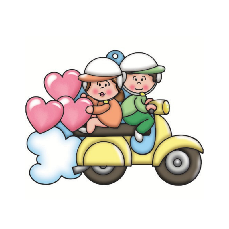 APPENDINO MOOD "SULLA VESPA" ESTEGO - in resina pennarello incluso | Adele Chérie