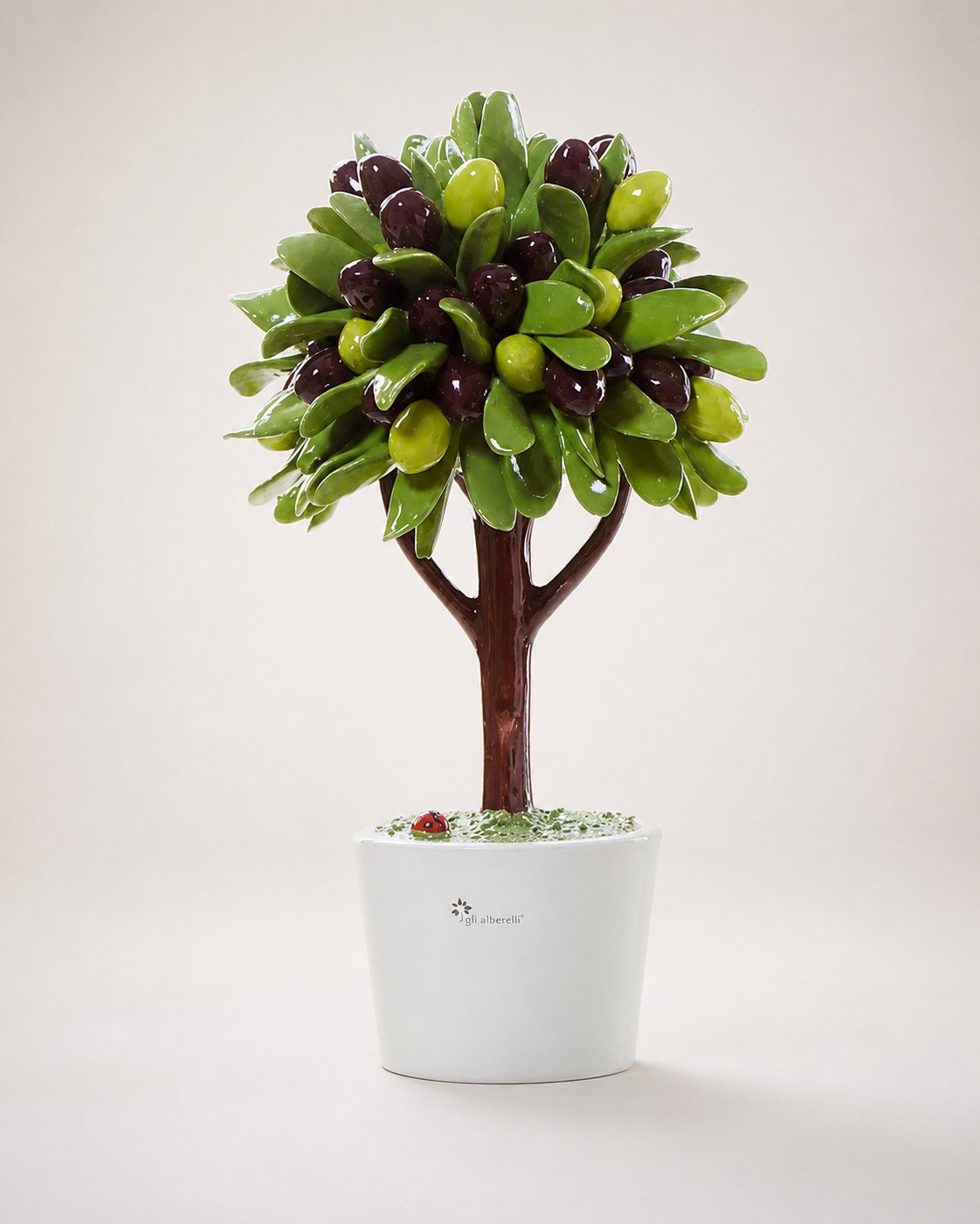ALBERO ULIVO GLI ALBERELLI | in ceramica di Capodimonte | Ø11x16cm
