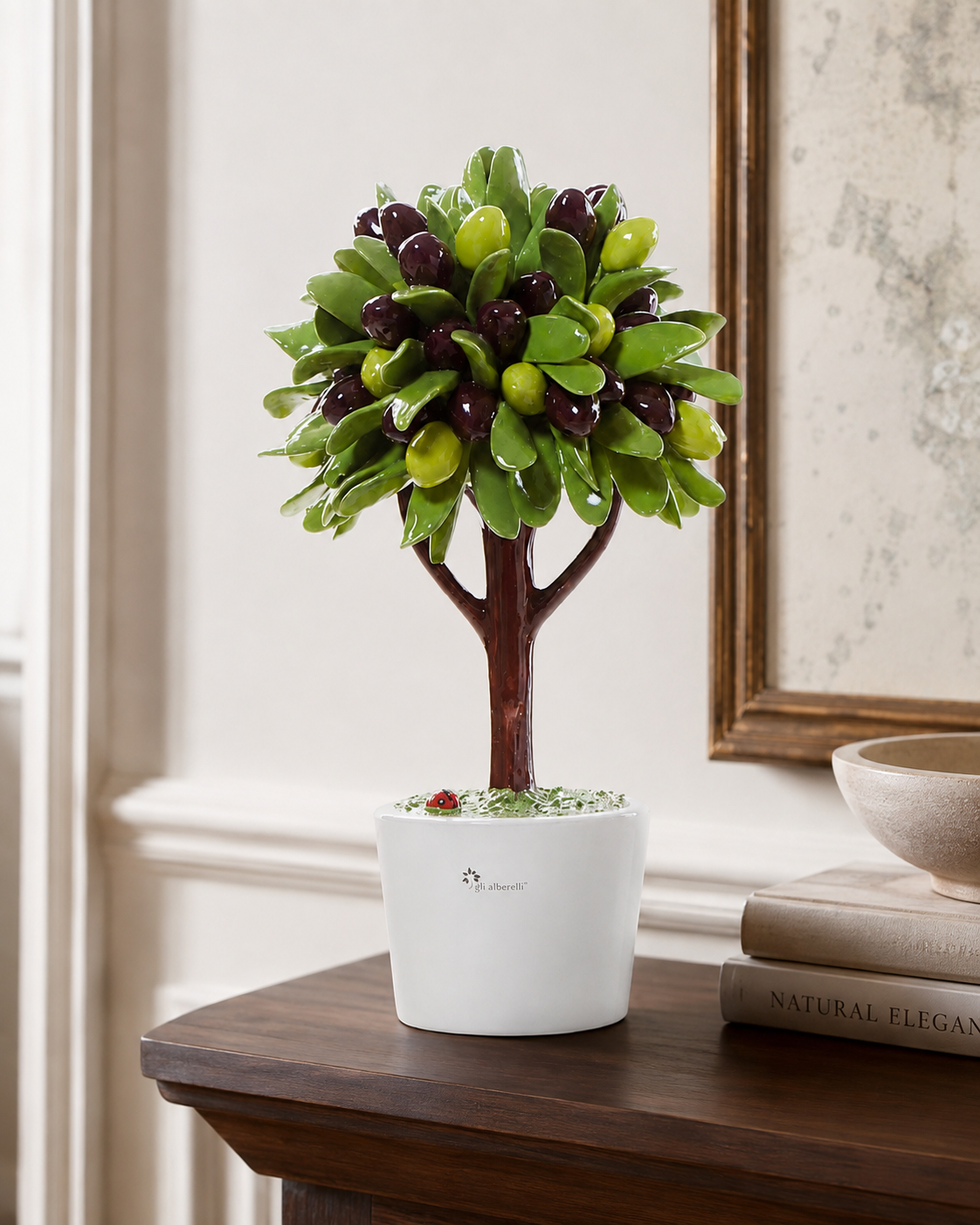 ALBERO ULIVO GLI ALBERELLI | in ceramica di Capodimonte | Ø11x16cm