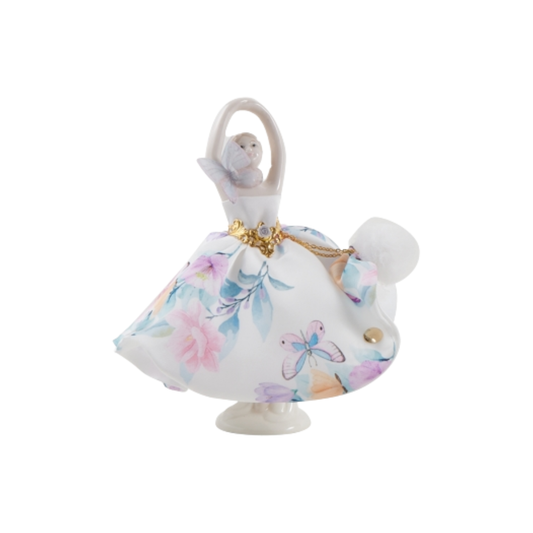 BALLERINA AQUAREL L'INFINITO BOMBONIERE  | in porcellana e tessuto | 18cm