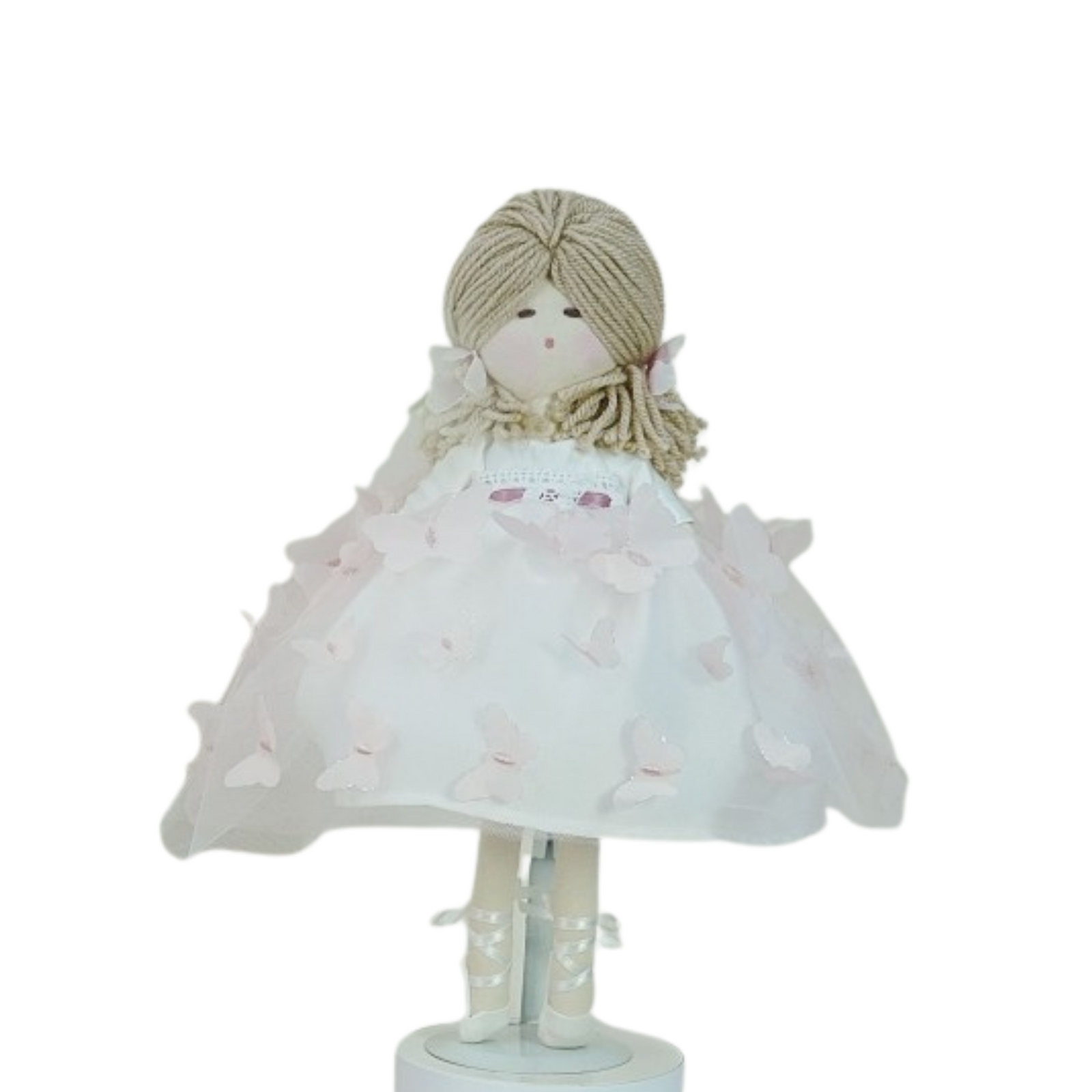 BAMBOLA DI PEZZA IN TULLE FARFALLE L'INFINITO BOMBONIERE - in tessuto - 30cm | Adele Chérie