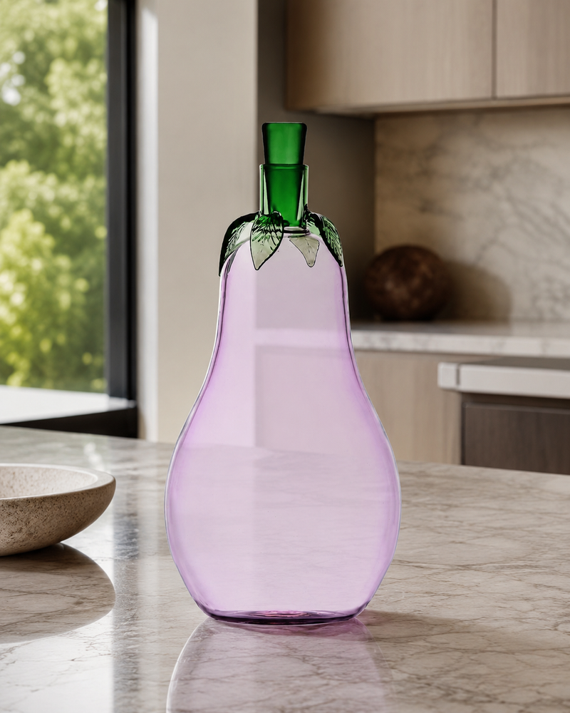 BOTTIGLIA MELANZANA VEGETABLES ICHENDORF MILANO - in vetro borosilicato | Adele Chérie