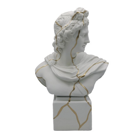 BUSTO APOLLO GIAPPO SBORDONE PORCELLANE | in porcellana Capodimonte | 20x30cm
