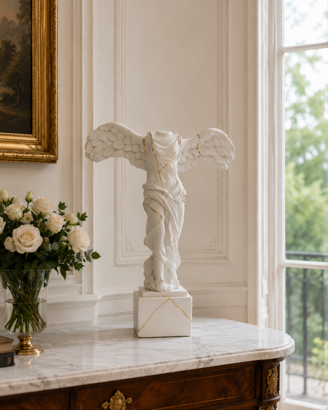 BUSTO NIKE GIAPPO SBORDONE PORCELLANE | in porcellana Capodimonte | 50cm