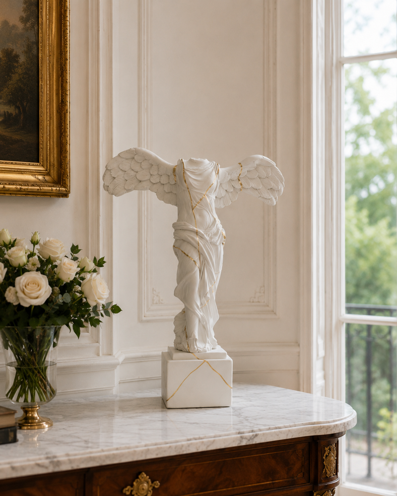BUSTO NIKE GIAPPO SBORDONE PORCELLANE - in porcellana Capodimonte - 50cm | Adele Chérie