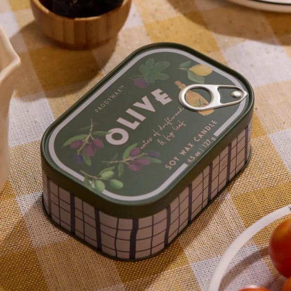 CANDELA BISTRO FIG OLIVE PADDYWAX - in contenitore di latta - 127g - foto 2 | Adele Chérie