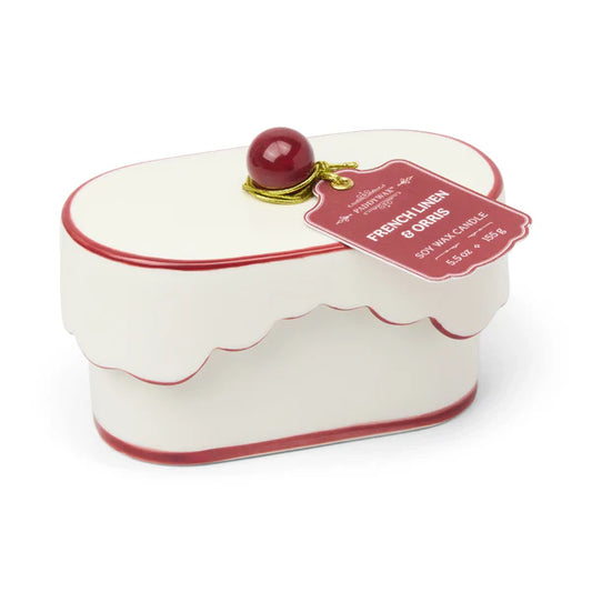 CANDELA CERAMIC DISH FRENCH LINEN&ORRIS PADDYWAX | in vasetto in ceramica | 155g