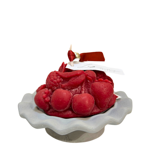 CANDELA FRUTTA CON ALZATINA LAGUNA VENEZIA | varie profumazioni | 10x7cm
