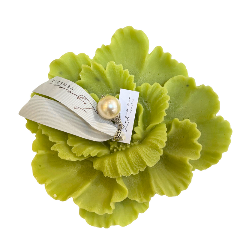 CANDELA GAROFANO CON PERLA LAGUNA VENEZIA - vari colori - varie misure | Adele Chérie