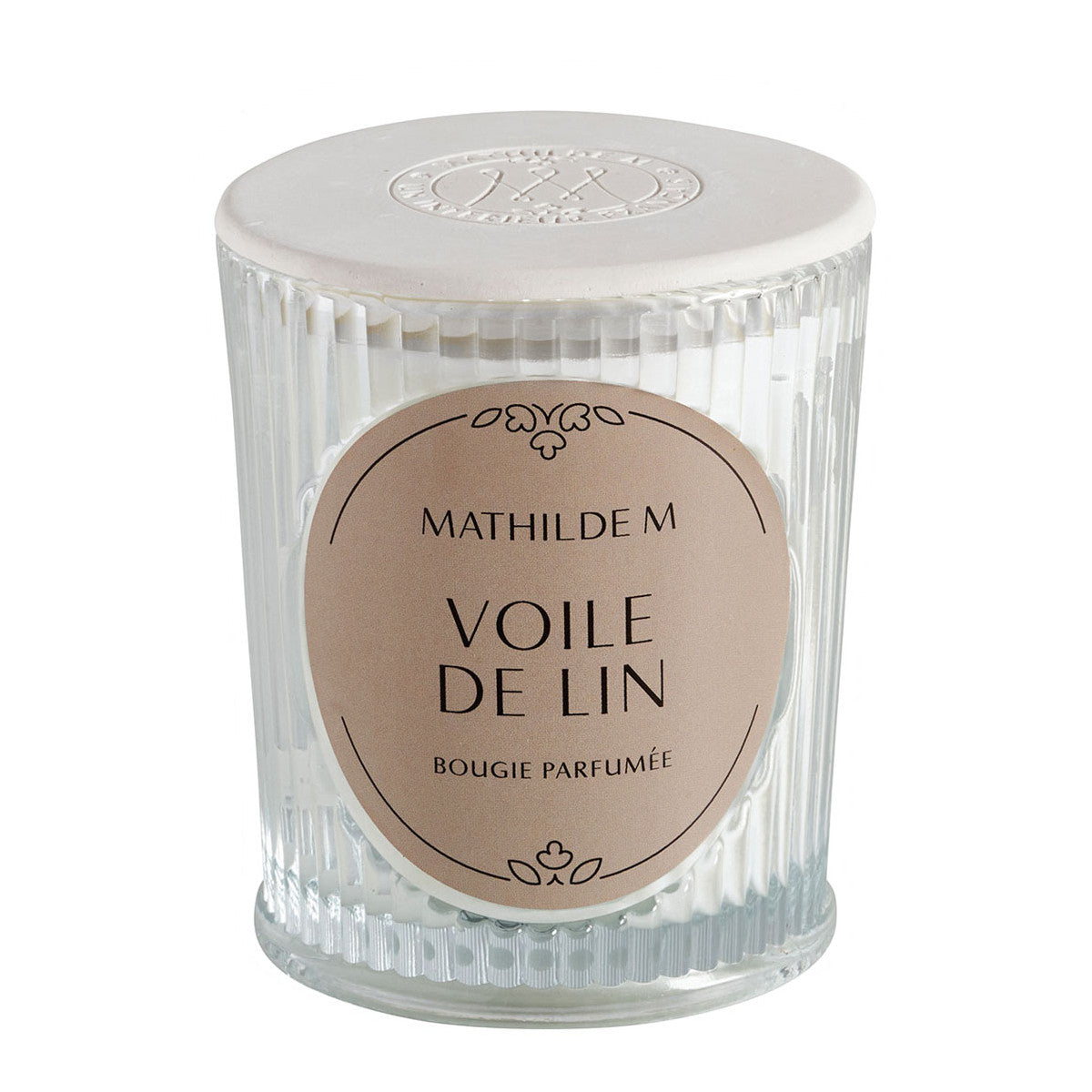 CANDELA PROFUMATA LES INTEMPORELLES MATHILDE M. - fragranza Voile de Lin - 145g | Adele Chérie