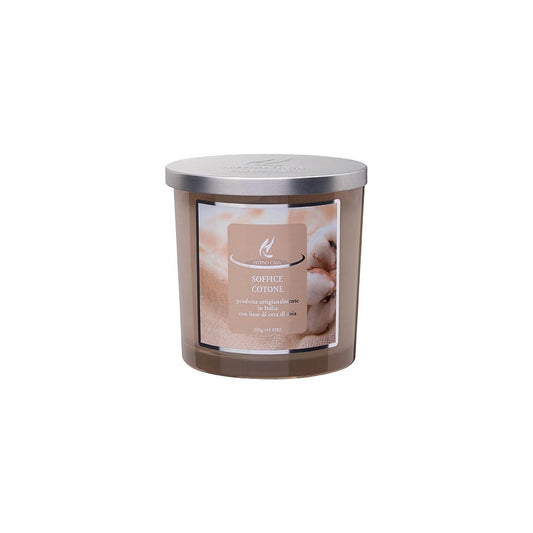CANDELA SOFFICE COTONE HYPNO CASA | in vaso di vetro | varie misure