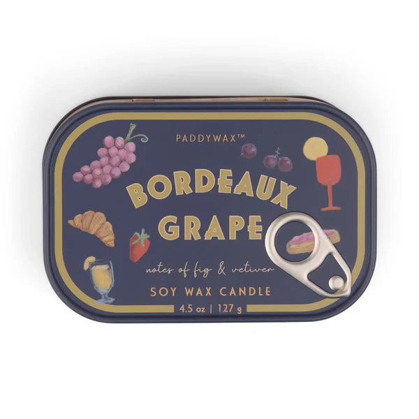 CANDELA BISTRO BORDEAUX GRAPE PADDYWAX - in contenitore di latta - 127g | Adele Chérie