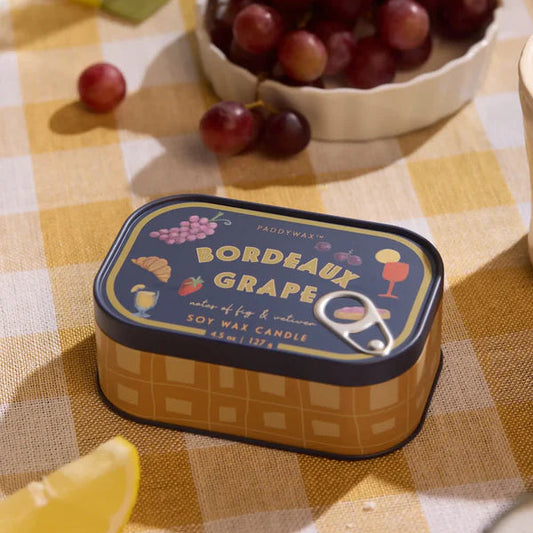 CANDELA BISTRO BORDEAUX GRAPE PADDYWAX | in contenitore di latta | 127g